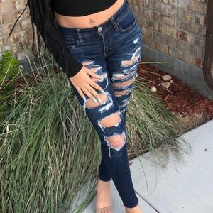 American Eagle Distressed Jegging - Size 4 LONG